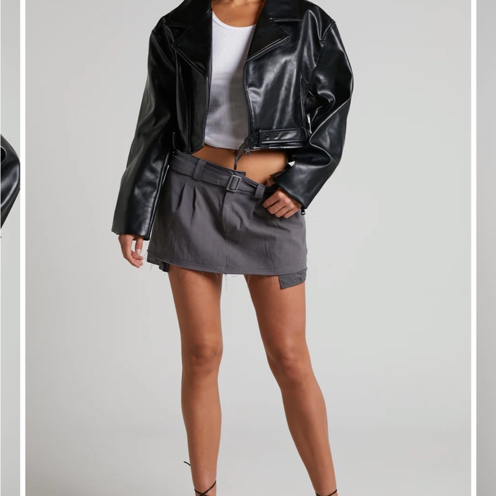 Lioness Black Leather Staten Island Jacket